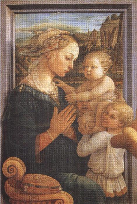 Sandro Botticelli Filippo Lippi.Madonna with Child and Angels or Uffizi Madonna (mk36) oil painting image